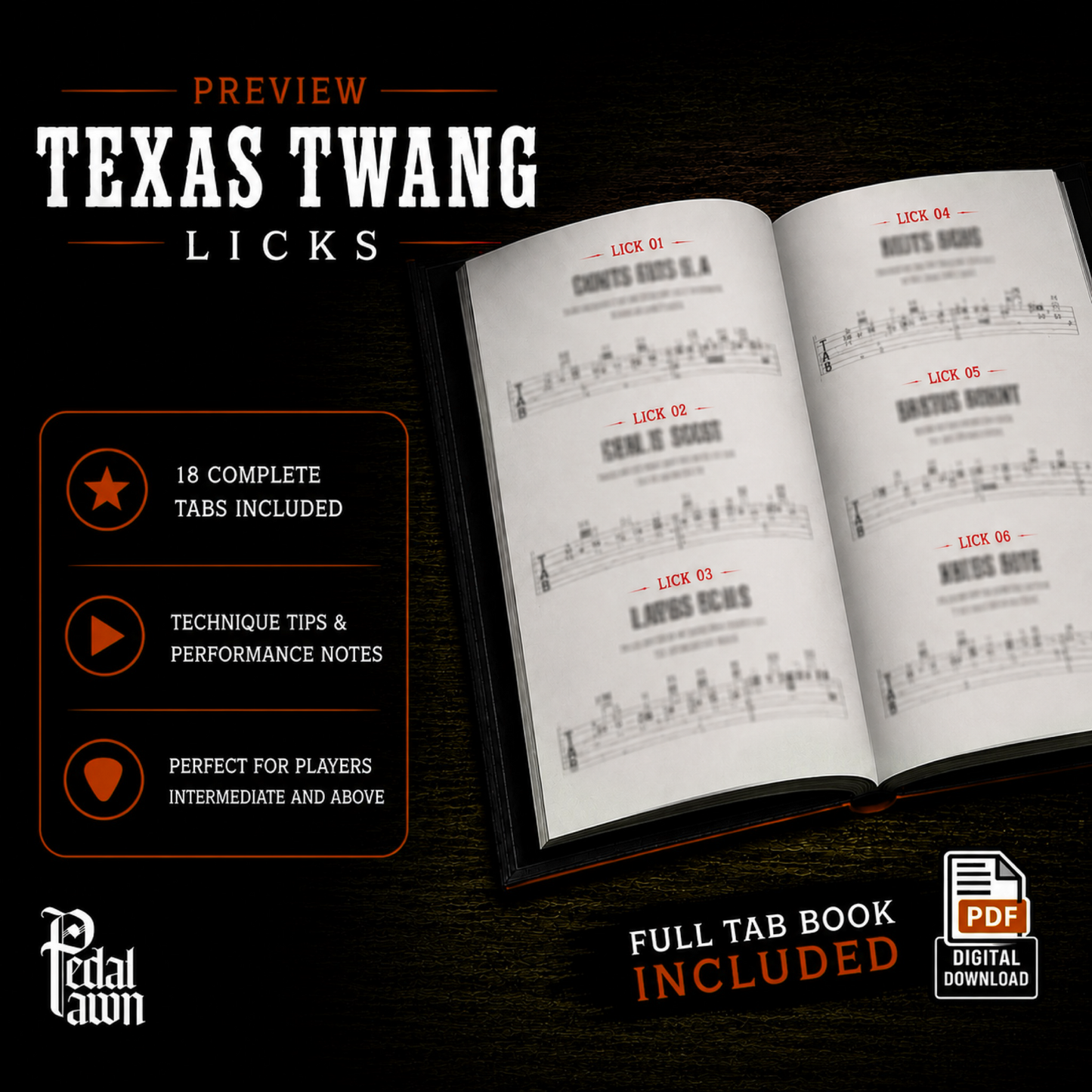 18 MUST-KNOW TEXAS TWANG LICKS (GUITAR COURSE)